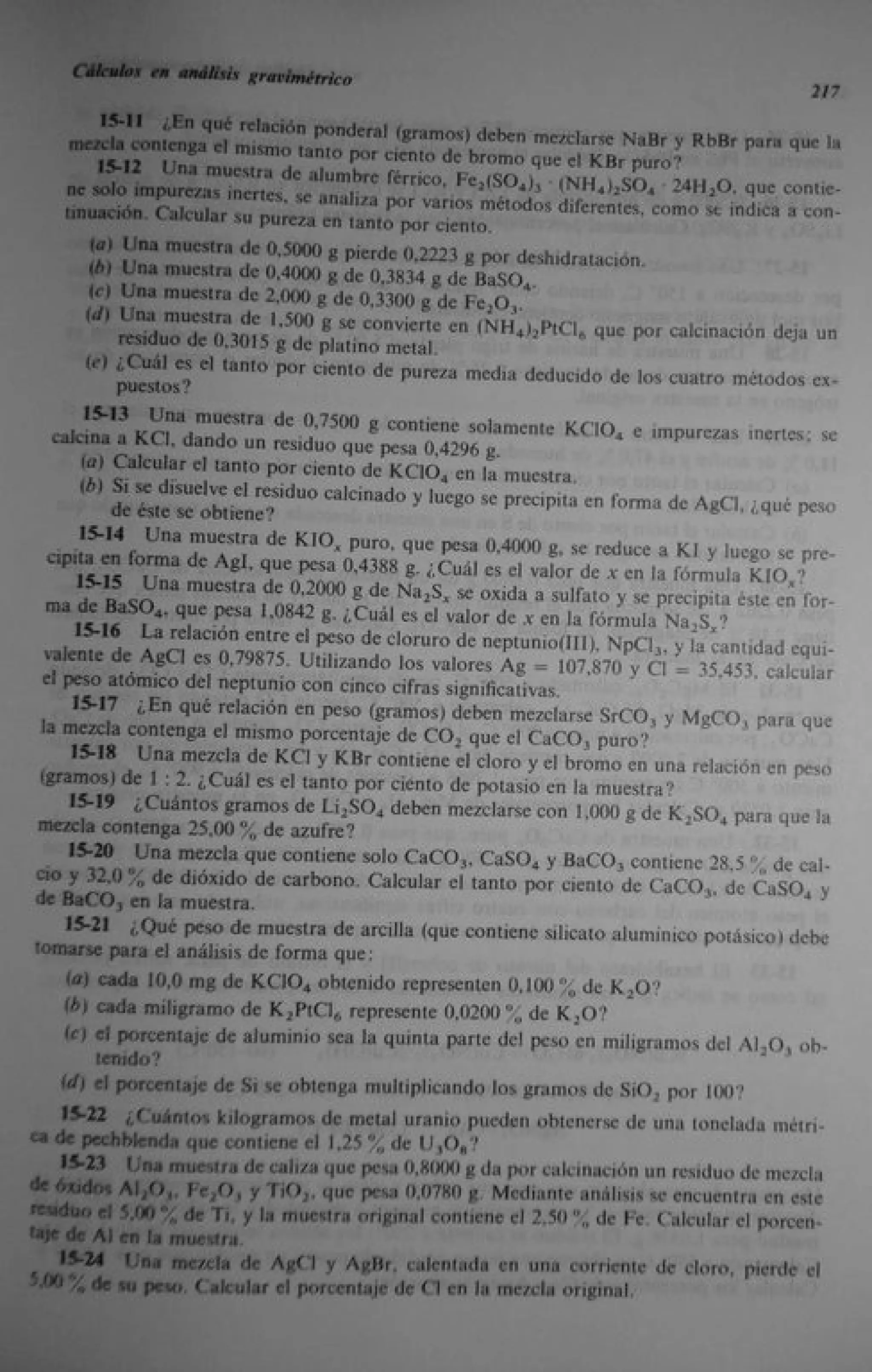 Analisis Quimico de AYRES