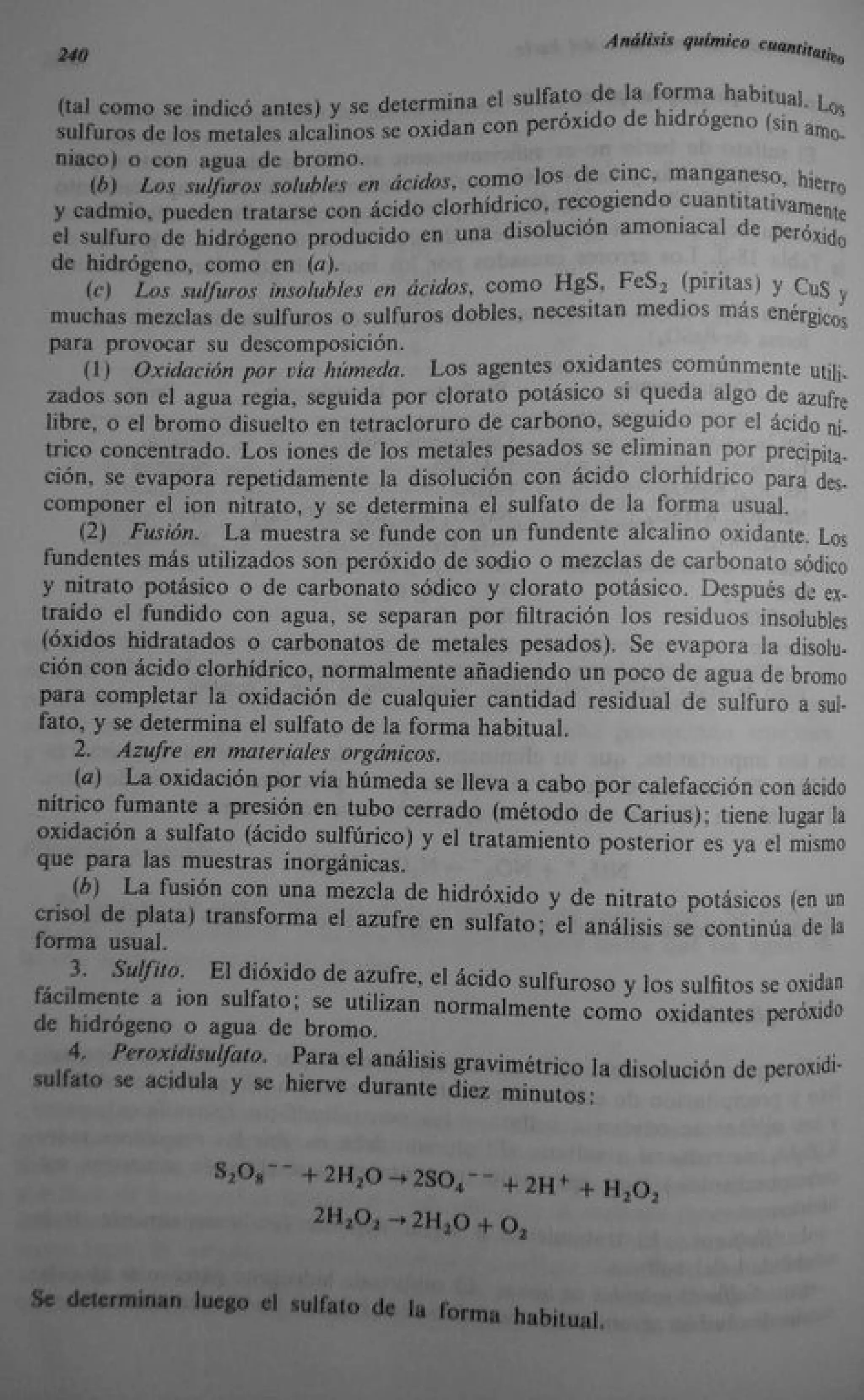 Analisis Quimico de AYRES