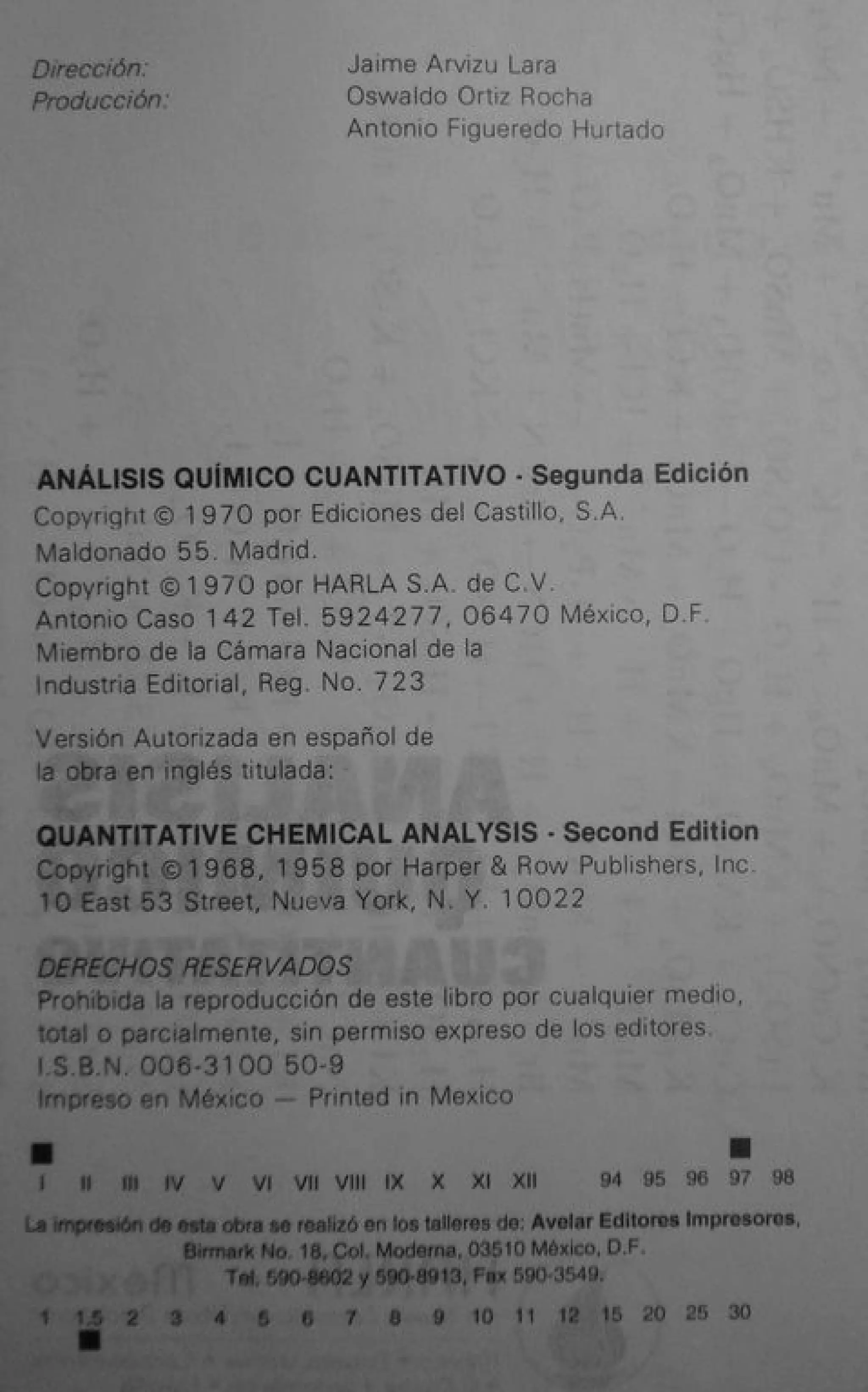 Analisis Quimico de AYRES
