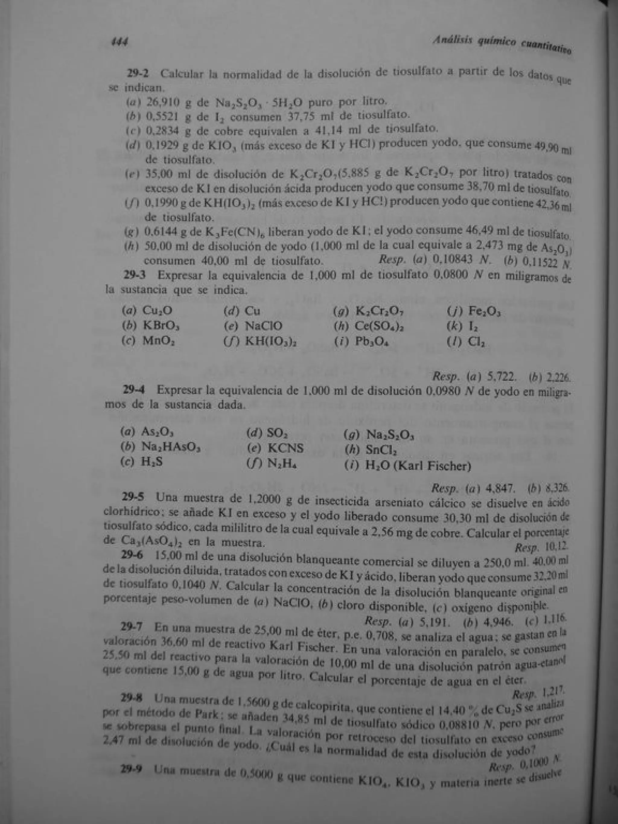 Analisis Quimico de AYRES