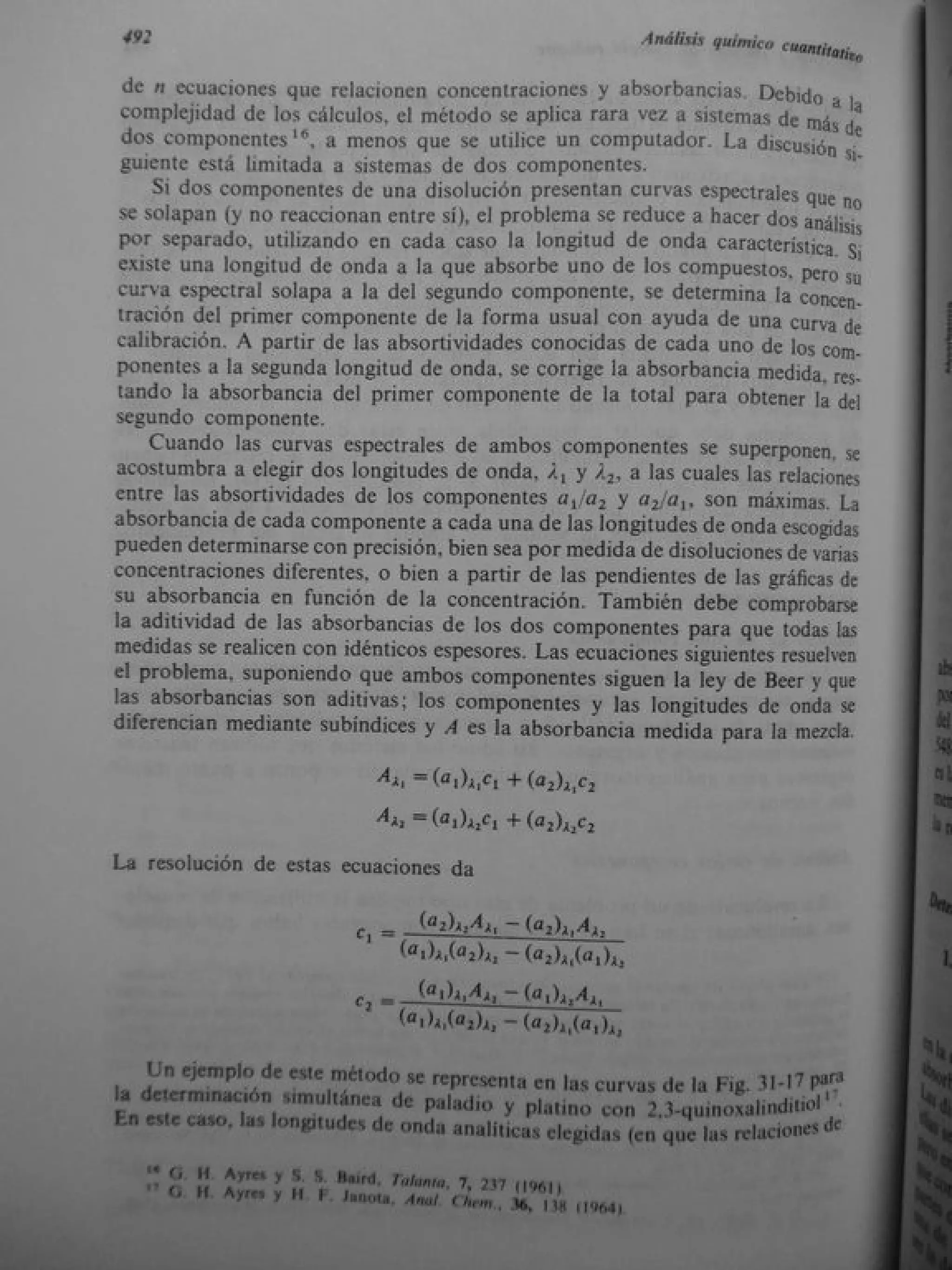 Analisis Quimico de AYRES