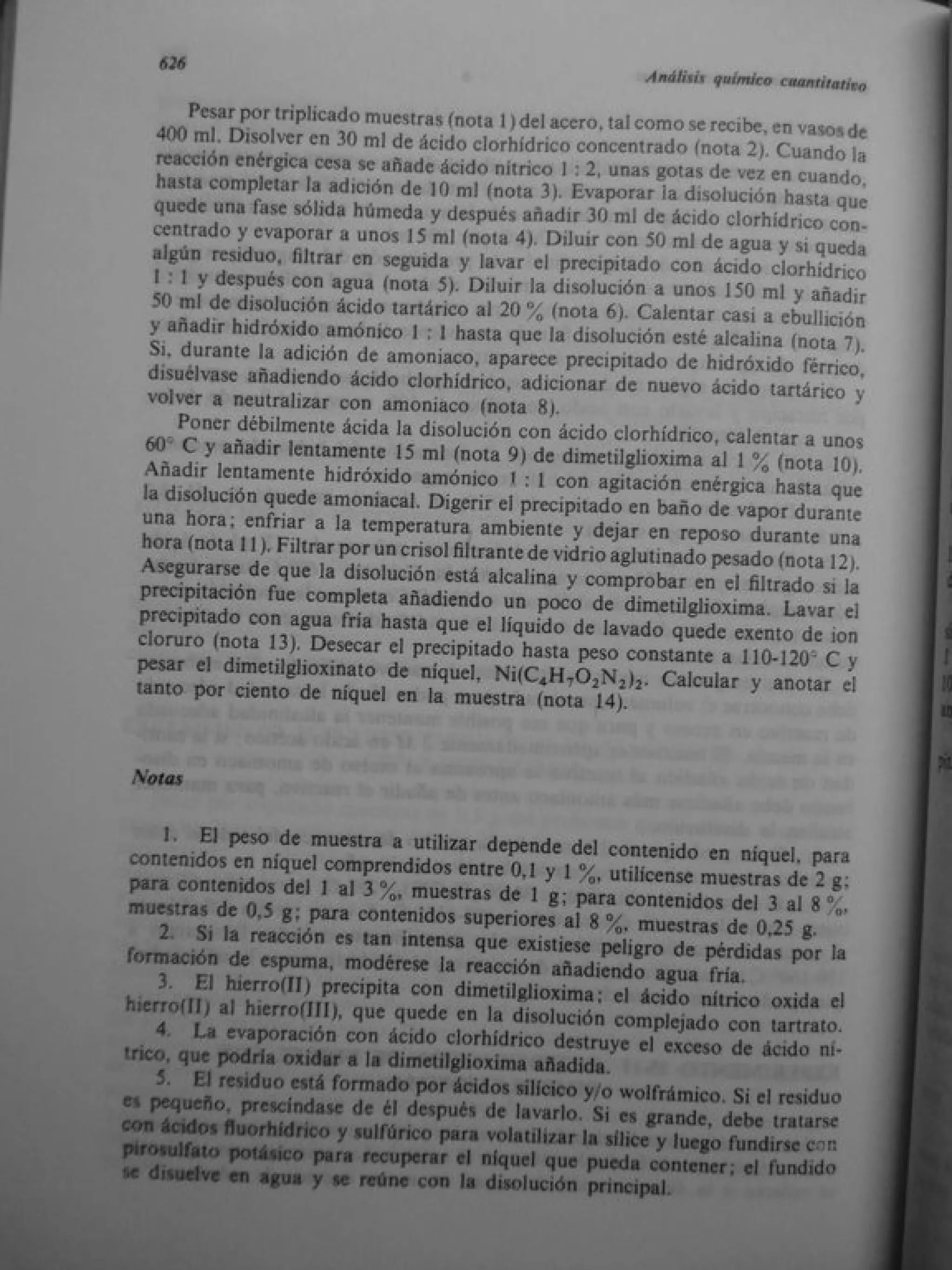 Analisis Quimico de AYRES