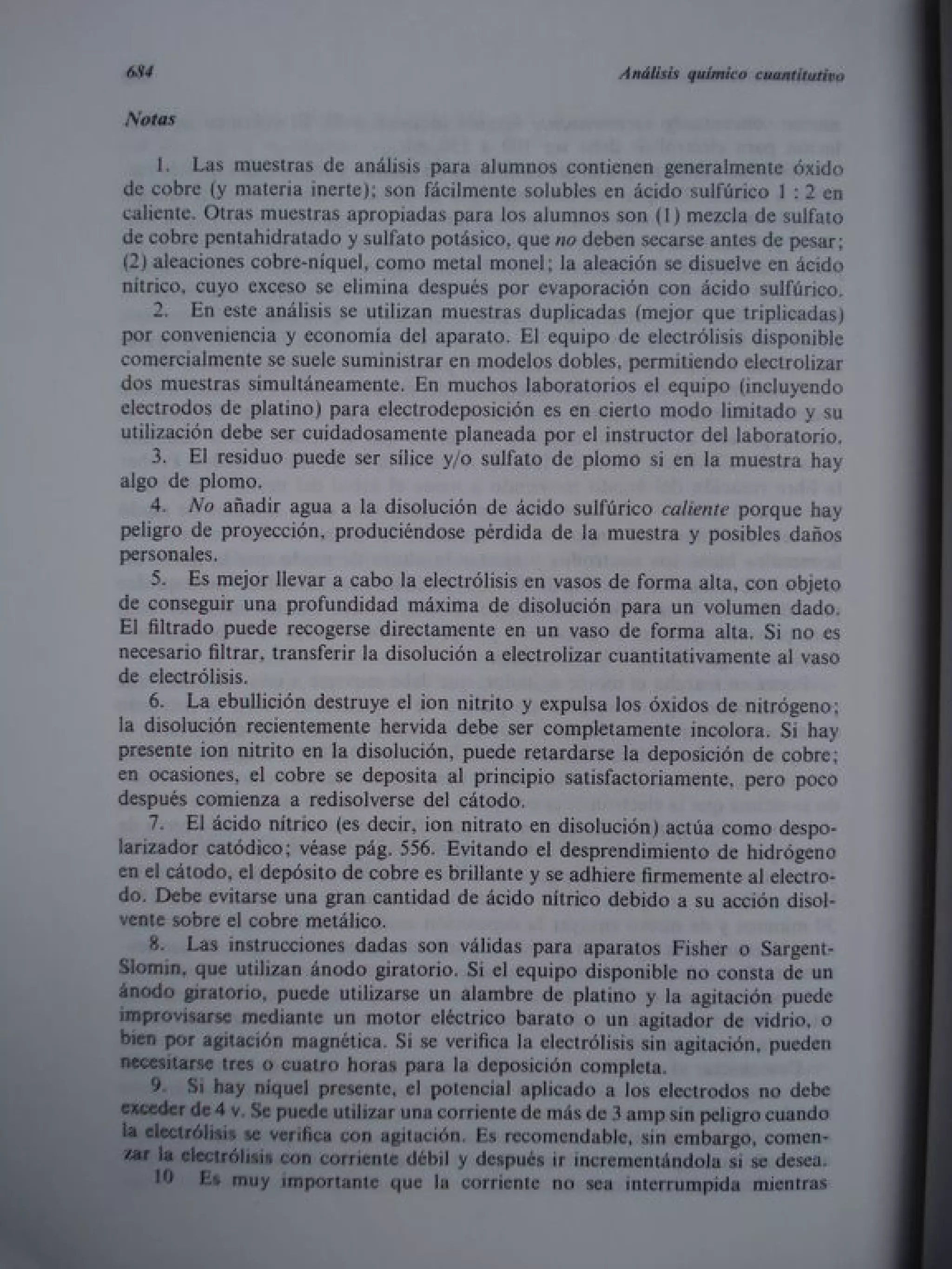 Analisis Quimico de AYRES