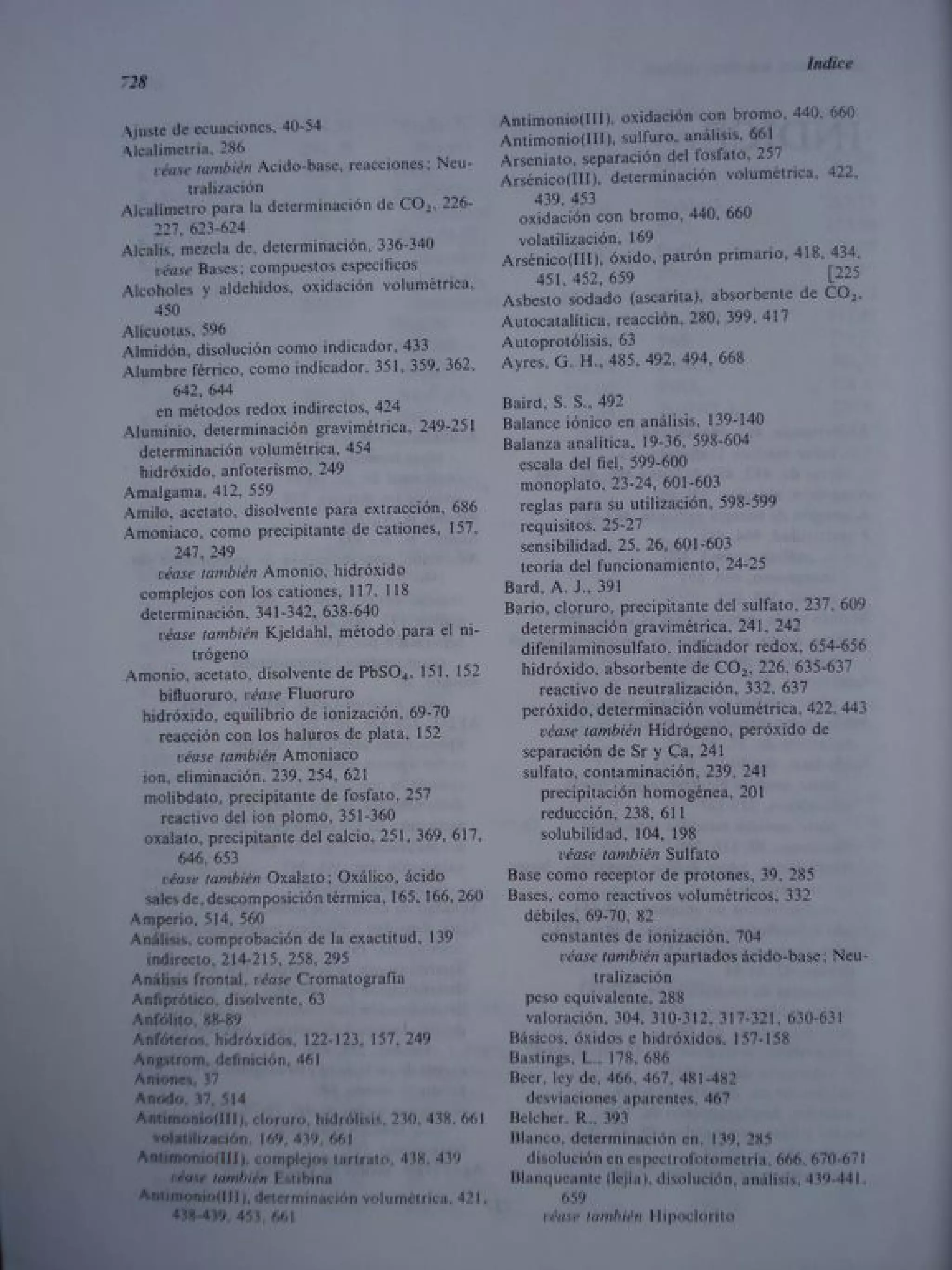 Analisis Quimico de AYRES