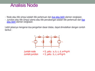 Analisis Rangkaian Node dan contoh contoh soal | PPT