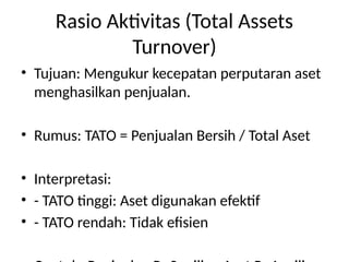 Analisis_Rasio_Keuangan Analisis Laporan Keuangan | PPTX