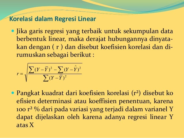 Analisis regresi dan korelasi