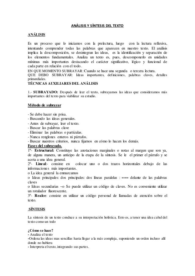 Analisis Resumen Sintesis