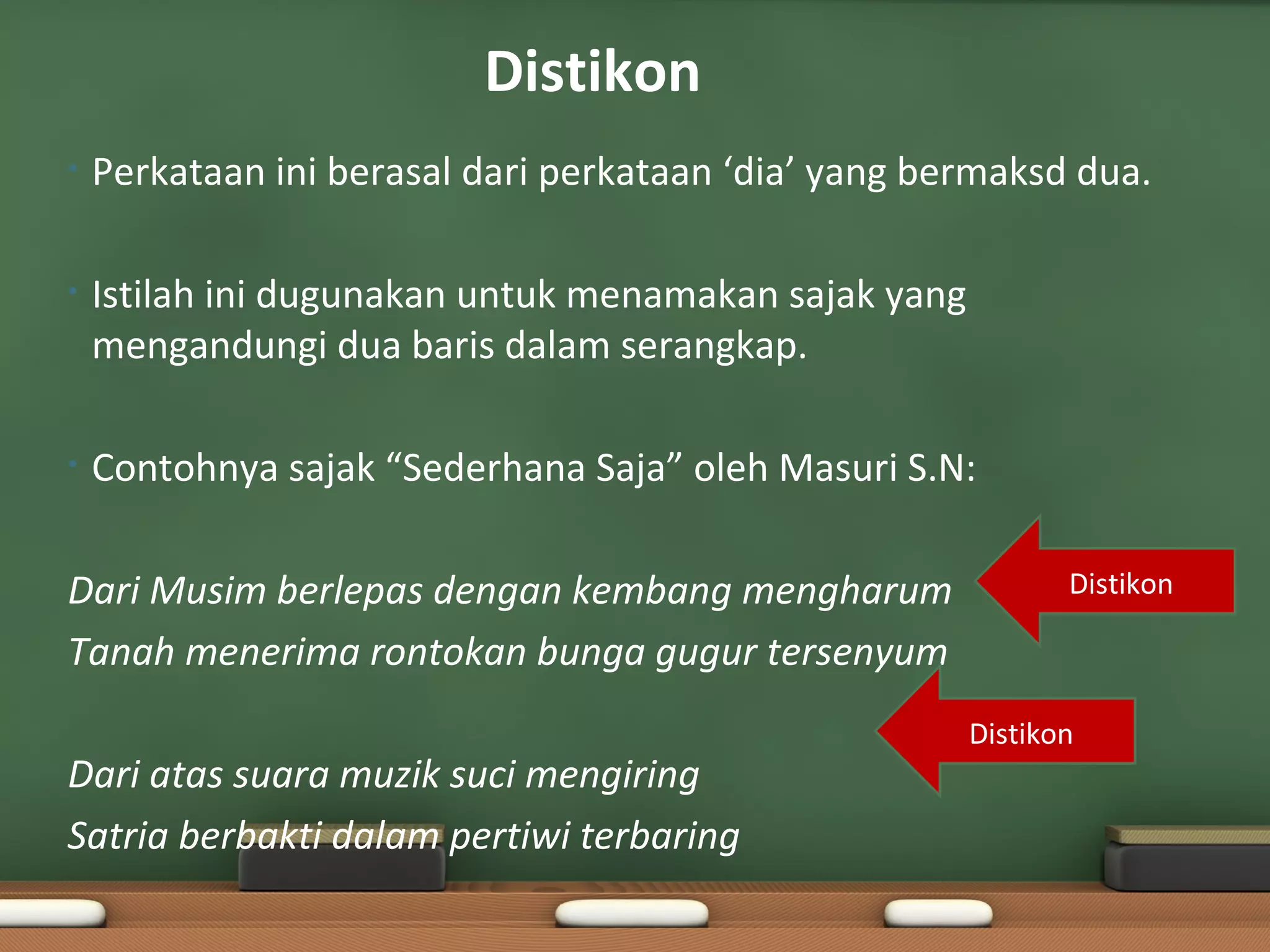 Analisis bentuk sajak | PPT