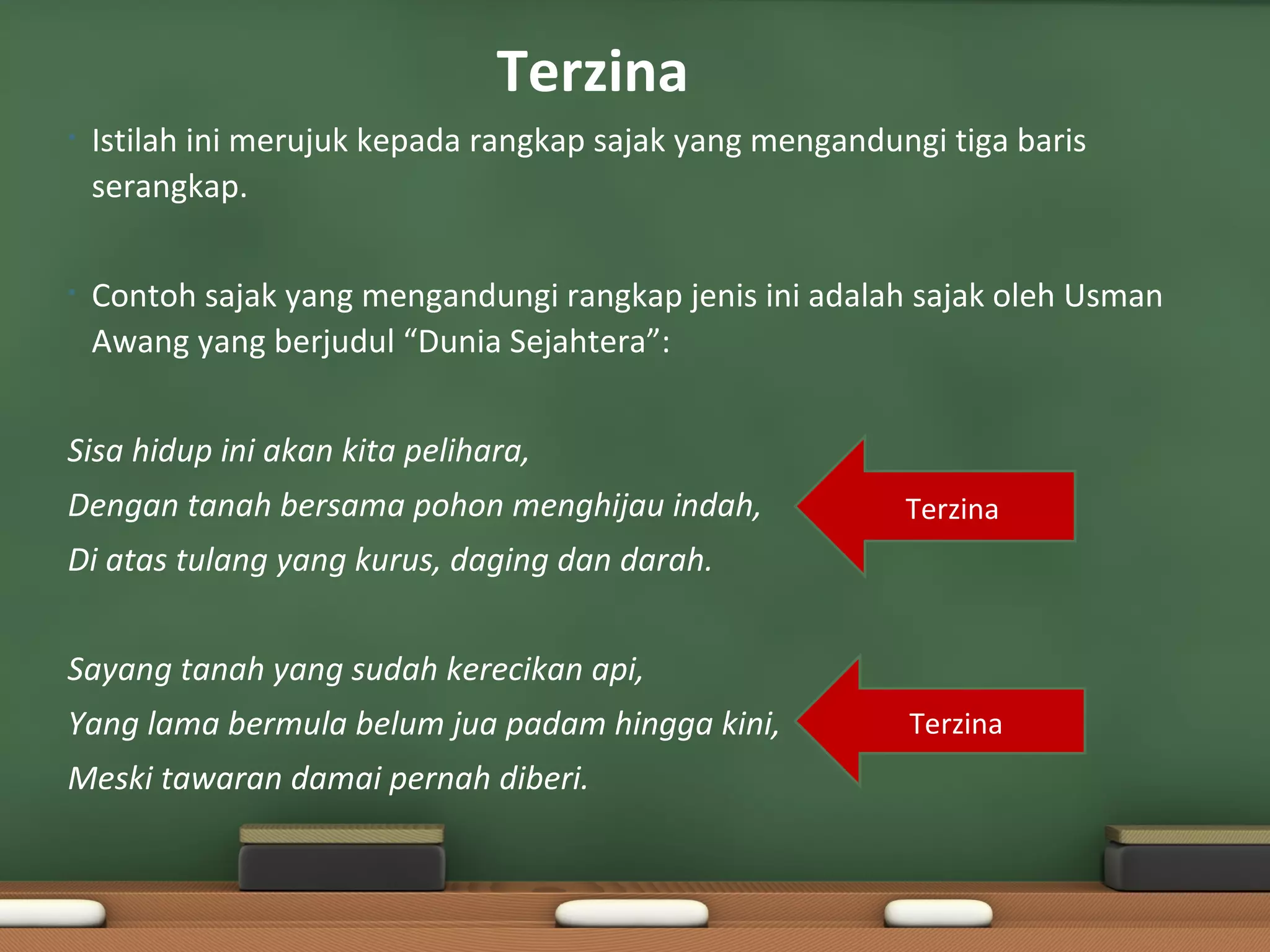 Analisis bentuk sajak | PPT