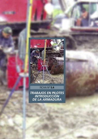 TRABAJOS EN PILOTES
INTRODUCCiÓN
DE LA ARMADURA
FICHA Nº 5.4
 