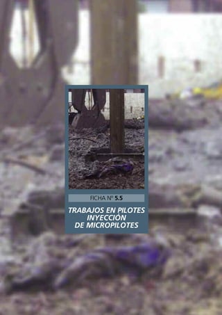 TRABAJOS EN PILOTES
INYECCIÓN
DE MICROPILOTES
FICHA Nº 5.5
 