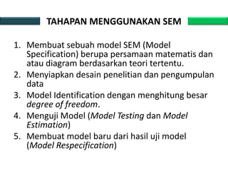 Analisis Structural Equation Modelling | PPTX