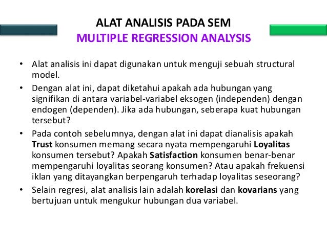 Analisis Structural Equation Modelling Analisis Structural Equation Modelling