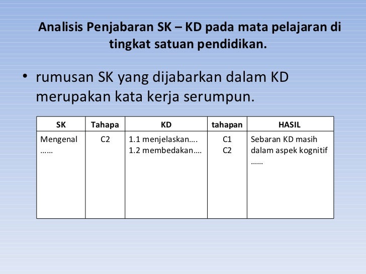 Analisis si dan skl