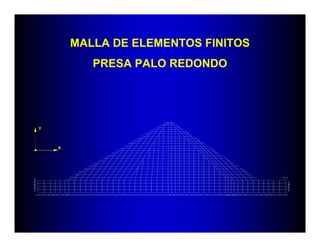 X
Y
MALLA DE ELEMENTOS FINITOS
PRESA PALO REDONDO
 