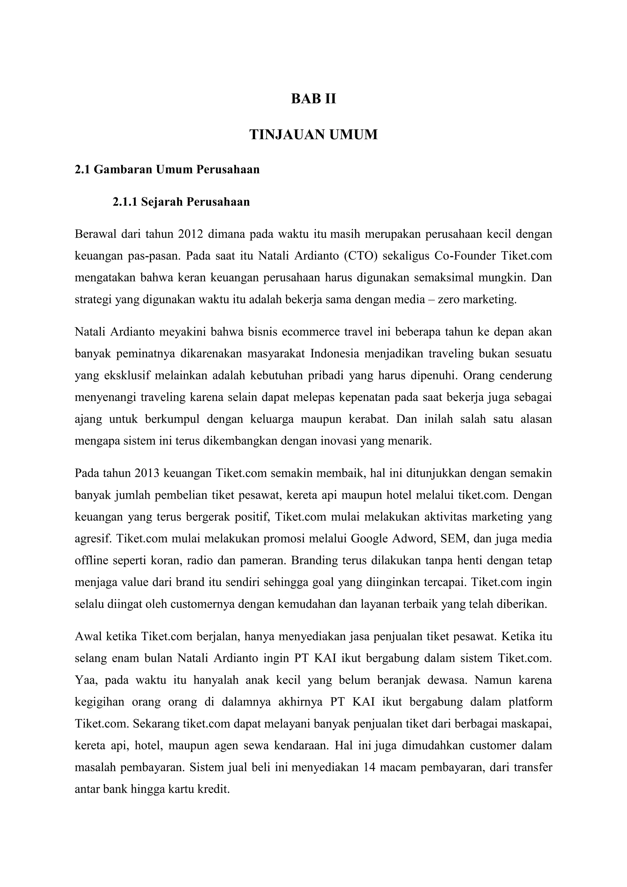 Analisis sistem informasi pemesanan tiket berbasis web | PDF