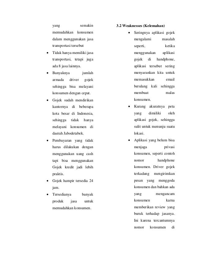 Analisis Strategi Gojek Dengan Pendekatan Analisis Swot