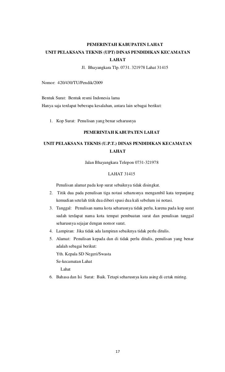 Penulisan Tempat Dan Tanggal Surat Dinas Yang Benar Adalah : Surat Undangan - Contoh & Penjelasan / Contoh surat dinas resmi yang baik dan benar.
