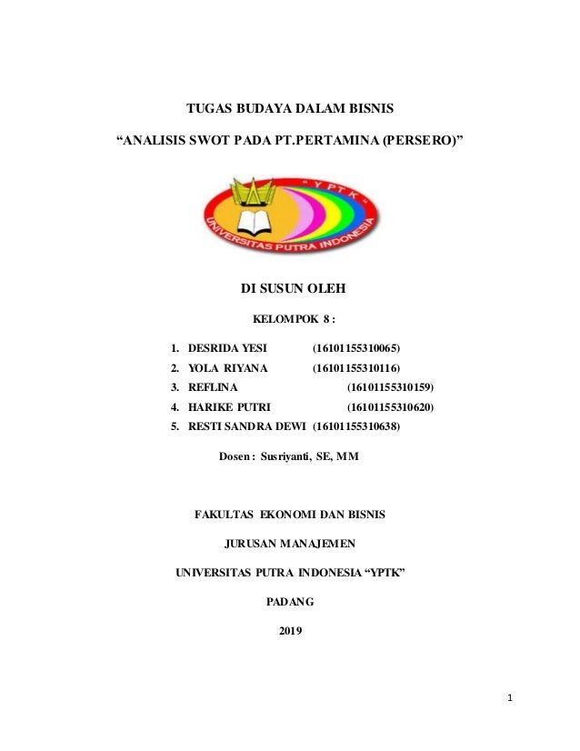 Analisis Swot Pada Pt Pertamina Persero