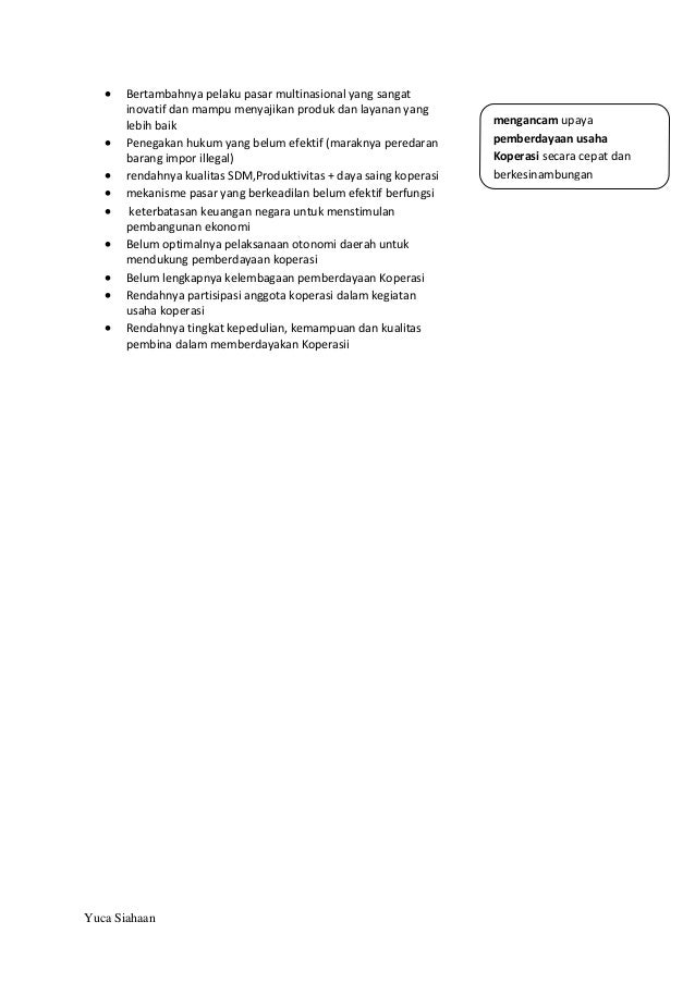 Analisis Swot Koperasi