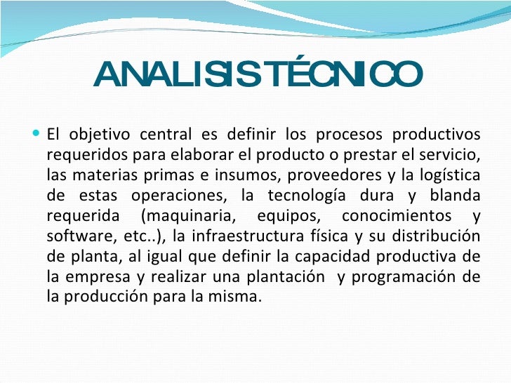 Analisis Tecnico