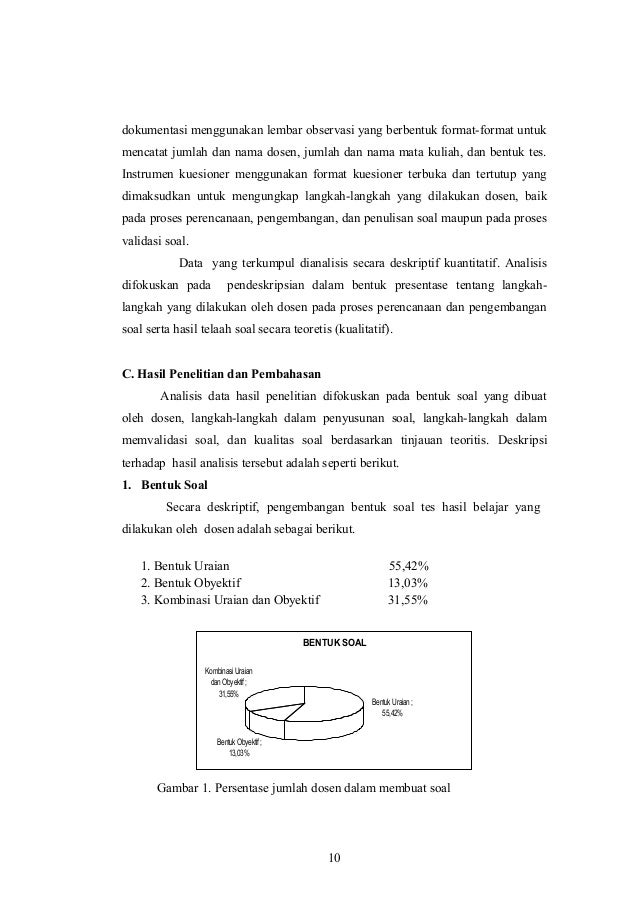 Analisis Validasi Soal Tes Hasil Belajar Pada Pelaksanaan Program Pe