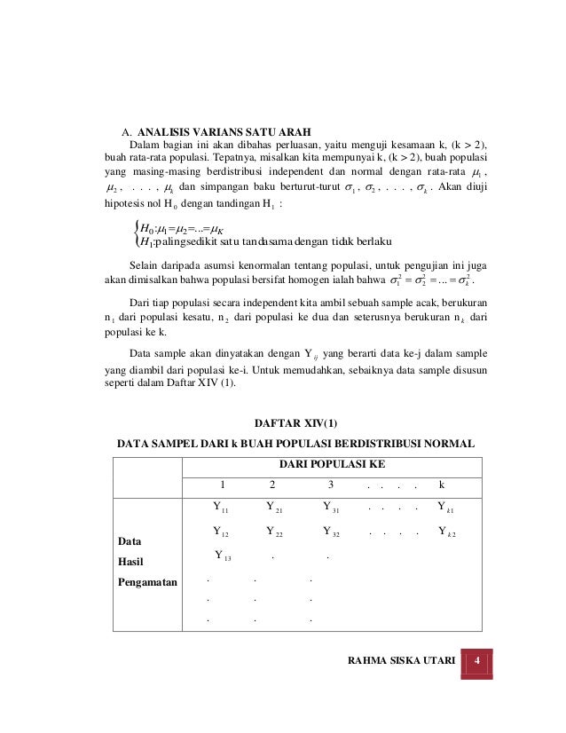Makalah Analisis varians