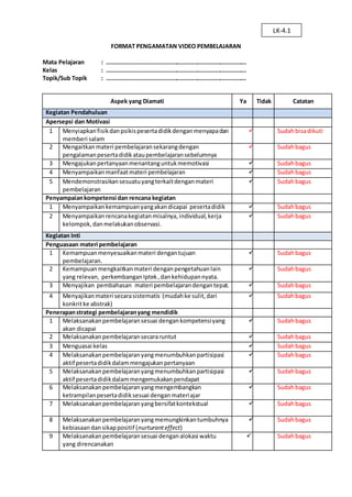 Analisis video pembelajaran | DOCX
