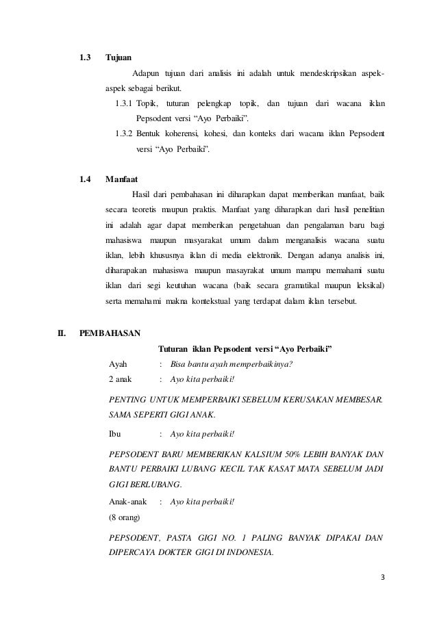 Contoh Kata Kata Iklan Pepsodent