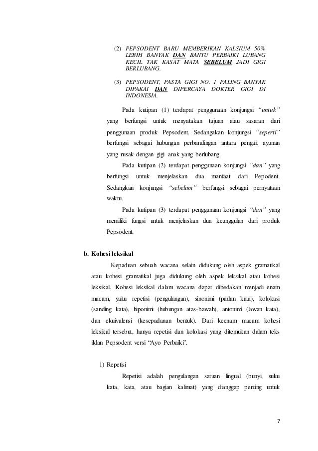 Contoh Kata Kata Iklan Pepsodent