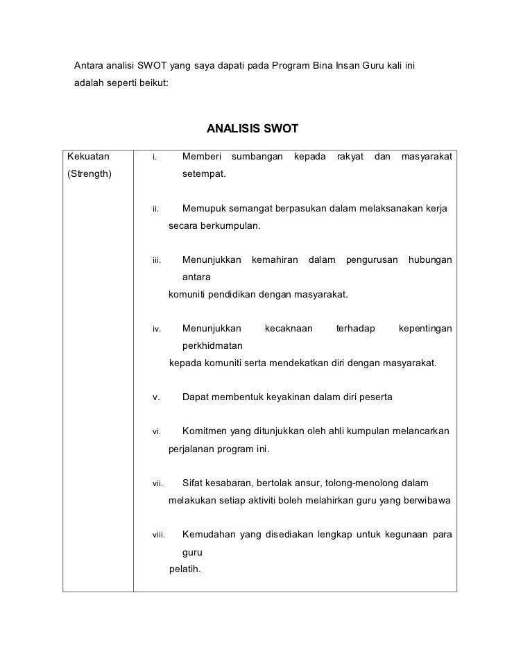 Analisi Swot Complete