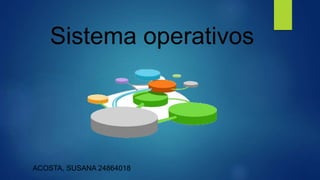 Sistema operativos
ACOSTA, SUSANA 24864018
 