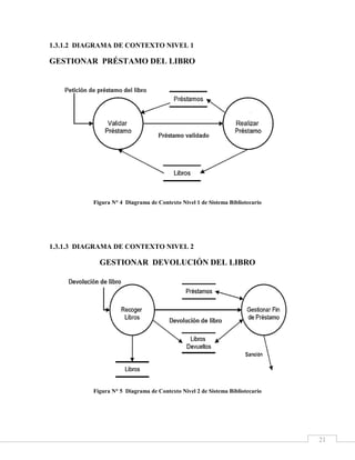 Analisis y diseño de sistema bibliotecario | DOCX