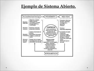 Ejemplo de Sistema Abierto.
 