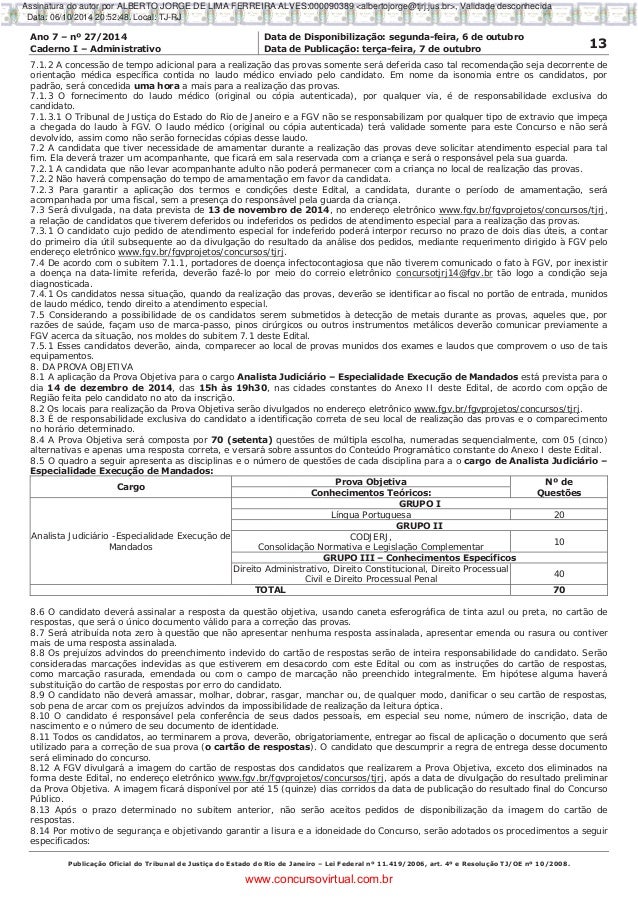 TJ-RJ: Analista Jud Espec Exec de Mandados - Oficial de 
