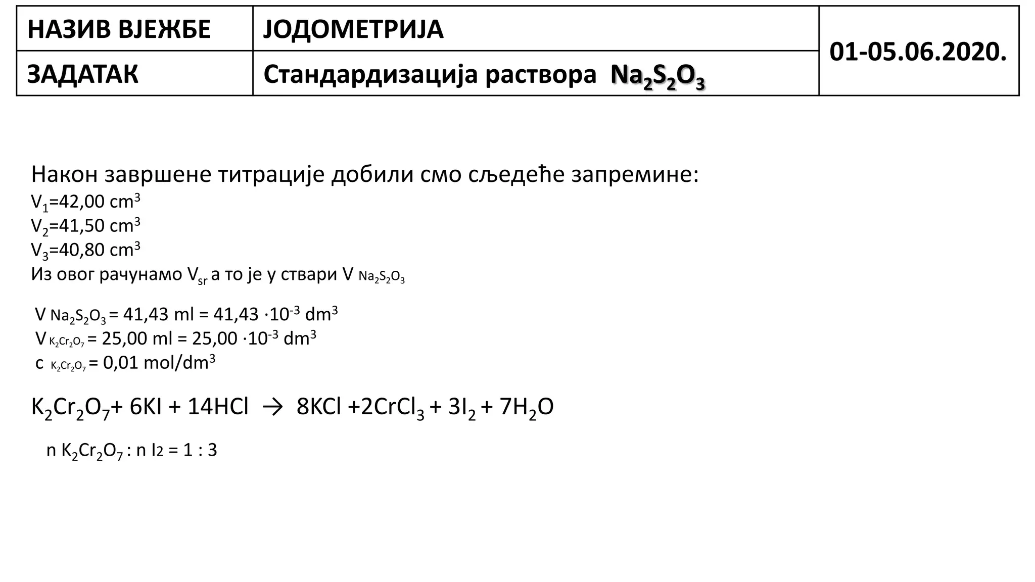 Analiticka Hemija Ii 71 I 72 Standardizacija Rastvora Na2S2O3 PPTX analiticka-hemija-ii-71-i-72-standardizacija-rastvora-na2s2o3-pptx
