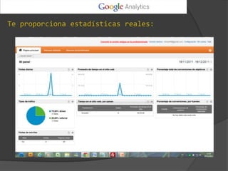 Te proporciona estadísticas reales:
 