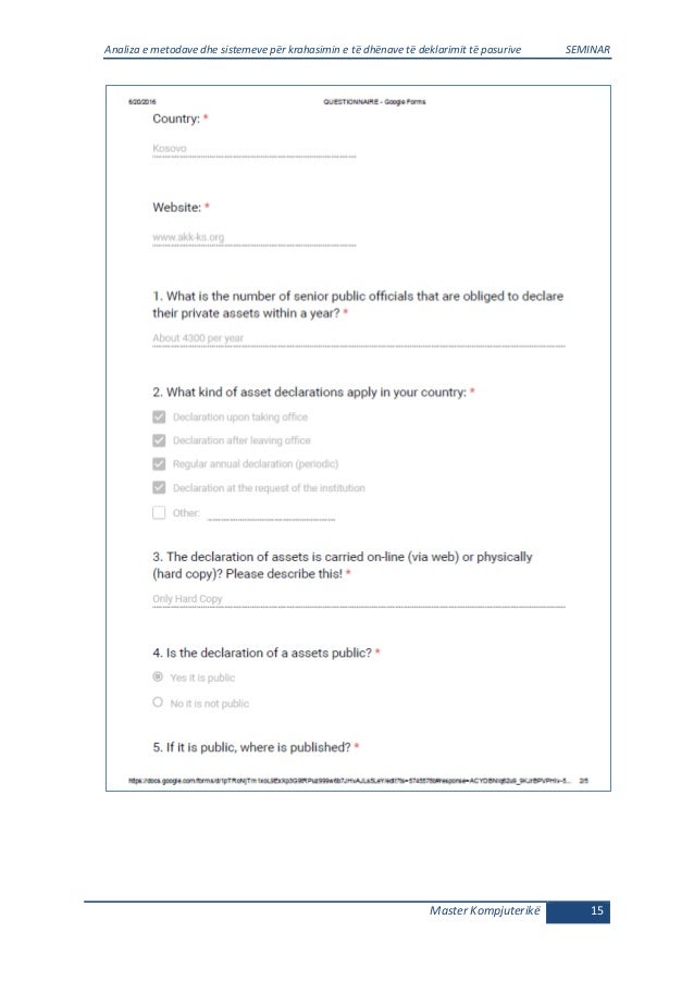 Analiza e metodave dhe sistemeve per deklarimin e pasurise