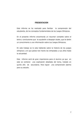 La historia de las olimpiadas