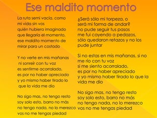 Ese Maldito Momento - No Te Va Gustar - CIFRA CLUB