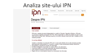 Analiza site-ului IPN
 