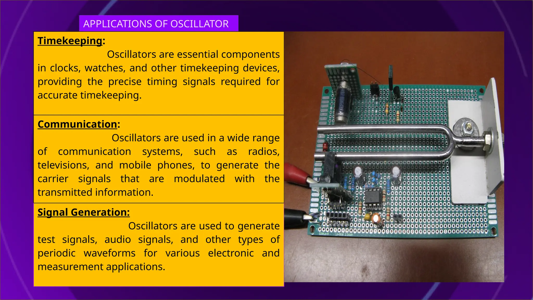 Analog and digital electronics oscillator pptx