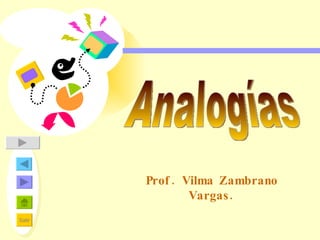 Analogías Prof. Vilma Zambrano Vargas. 