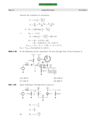 Analog circuits | PDF