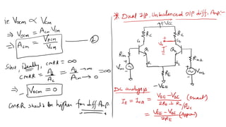 Analog circuits online unit 2, Differential Amplifier | PDF