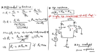 Analog circuits online unit 2, Differential Amplifier | PDF