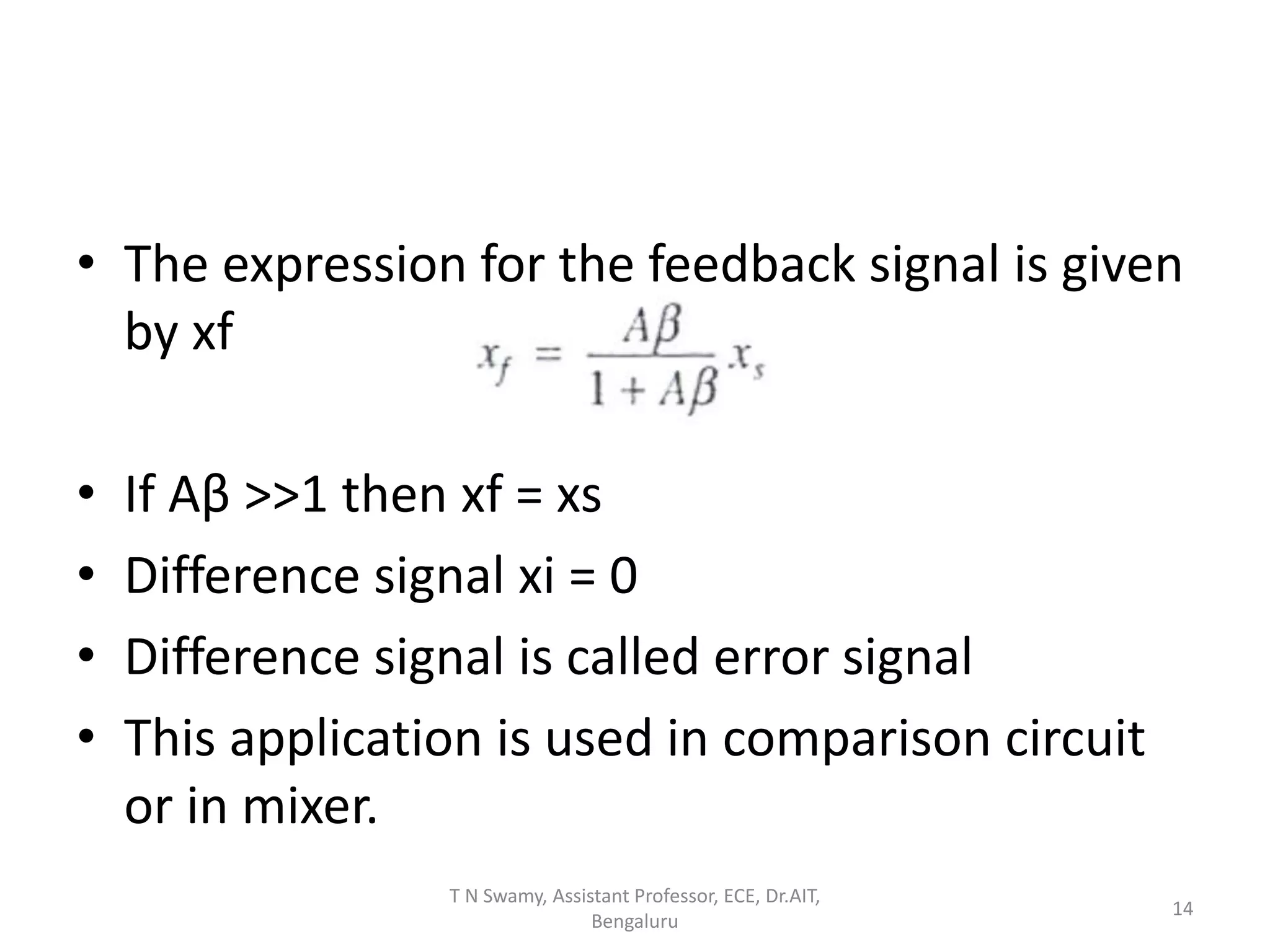 Feedback amplifiers, Power Amplifiers, Oscillators | PPTX