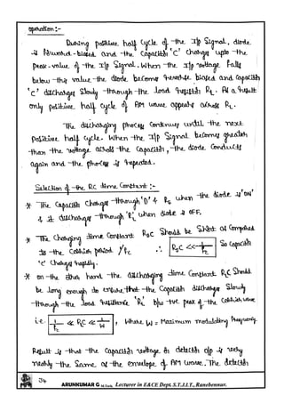 Analog Communication Notes Analog Communication Notes written by Arun Kumar G, Associate Professor ...