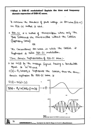 Analog Communication Notes Analog Communication Notes written by Arun Kumar G, Associate Professor ...